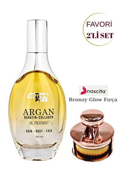 Softto Plus Hair Body and Skin Care Oil with Argan 120 ml and Bronzy Glow Rou...