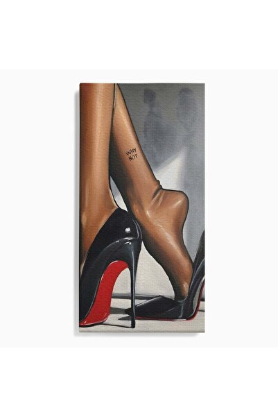 Luxcanva Tablou Canvas Pantofi Cu Toc Cui 50x100 cm pe Sasiu Lemn Pantofi Cul...