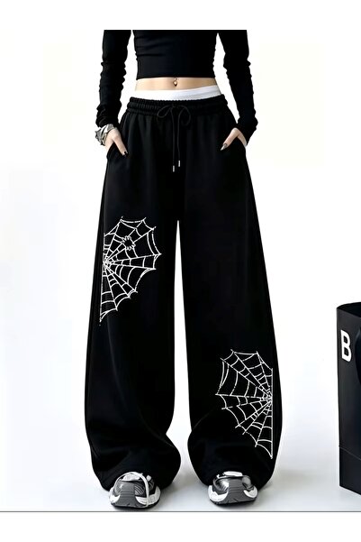 classy moda Unisex Oversize Παντελόνι Φόρμας με 3 Κλωστές, Ριγέ Σχέδιο, Άνετη...