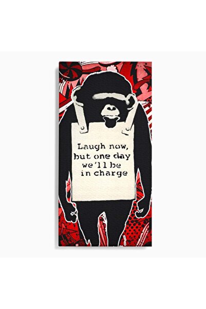Luxcanva Tablou Canvas Message From The Apes 50x100 cm pe Sasiu Lemn Culori A...