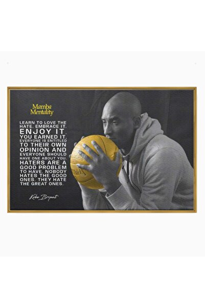 Luxcanva Tablou Canvas Kobe "Mamba" Bryant 60x40 cm cu Rama Auriu Kobe Mental...