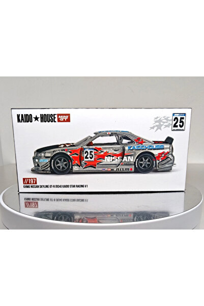 mini gt Kaido House Nissan Skyline GT-R (R34) Kaido Star Racing V1 KHMG197 1/...