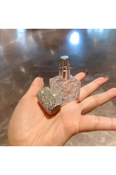 Nilove Concept Aksesuar 10 ml Kristal Taşlı, Spreyli Mini Boş Parfüm Şişesi