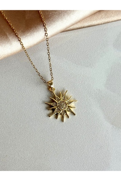 Nour Co Stone Sun Necklace