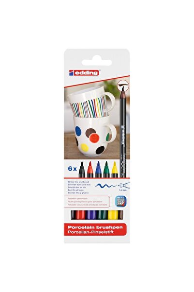 Edding 4200 Creioane din porțelan, culori standard (PACHET DE 6)