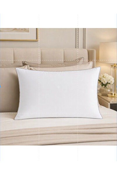Generic Luxury Hotel Quality Ultra Soft Elegant Grey Edge Bed Pillow - Comfor...