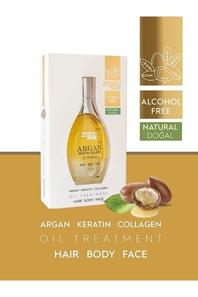 Softto Plus Argan İçerikli Saç Vücut ve Cilt Bakım Yağı 120 ml VE Bronzy Glow Yuvarlak Fondöten Fırçası BRUSH0247