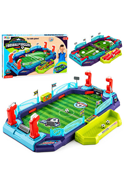 LEAN Joc arcade 2 în 1 de fotbal și hochei de masă pentru 2 jucători, cu contor.