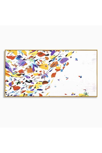 Luxcanva Tablou Canvas Frunze Cazatoare 100x50 cm cu Rama Auriu Relaxare Livi...