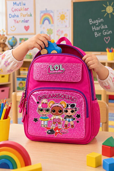 LOL Glitter Kindergarten School Bag Children's Backpack Preschool Daily Use 3...