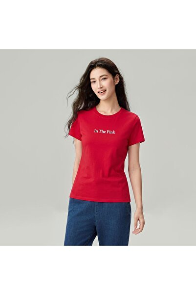 Giordano Women Regular Cotton Graphic Crew Tee