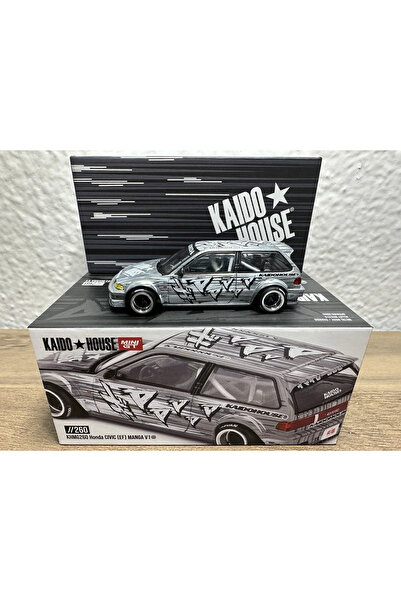 mini gt Chase Kaido House x Honda Civic EF Kaido Manga V1 Silver KHMG260 1/64...