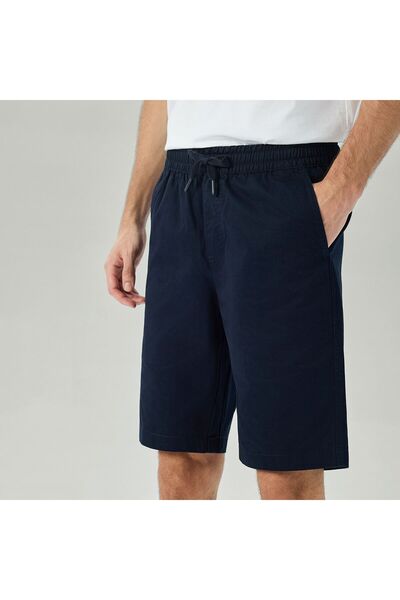 Giordano Men's Slim Peach Twill Elastic Shorts