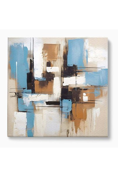 Luxcanva Tablou Canvas Pictura Abstracta 120x120 cm pe Sasiu Lemn Culori Deco...