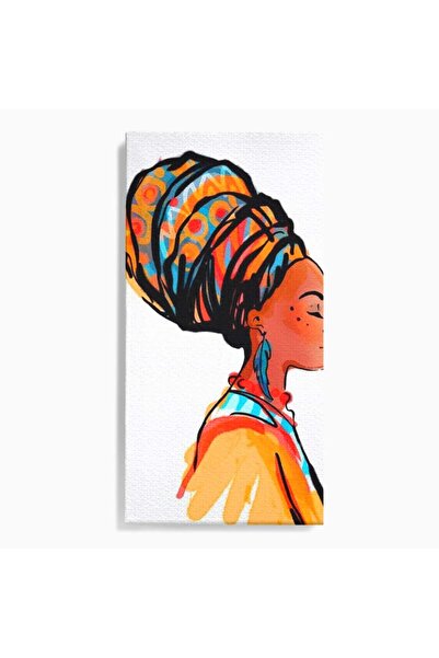 Luxcanva Tablou Canvas Profilul Femeii Africane 50x100 cm pe Sasiu Lemn Profi...