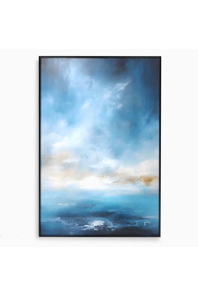 Luxcanva Tablou Canvas Oras Vazut Din Avion 40x60 cm cu Rama Negru Relaxare L...