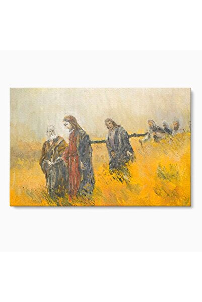 Luxcanva Tablou Canvas Invatatorul si Apostolii 60x40 cm pe Sasiu Lemn Drum U...