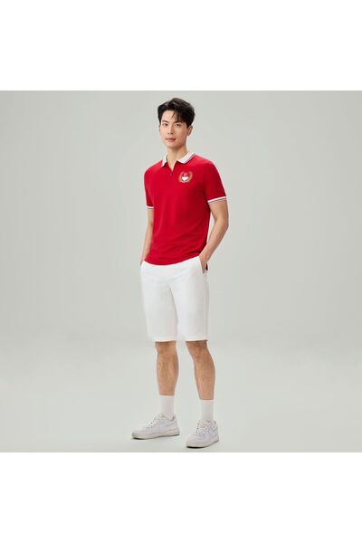 Giordano Men's Slim Peach Twill Elastic Shorts