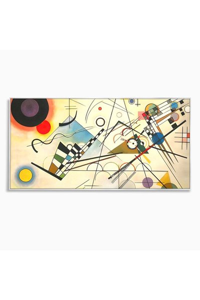 Luxcanva Tablou pe pânză, pictură abstractă, cm, cu ramă argintie, Relaxare, ...