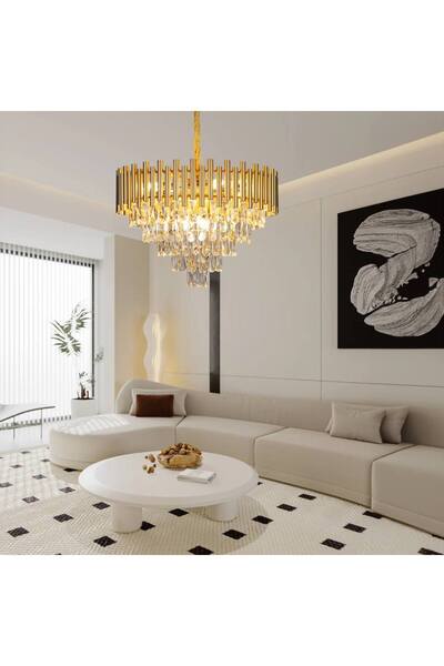 Hummer | Gold Modern Chandelier | Indoor Decorative Ceiling Fixture