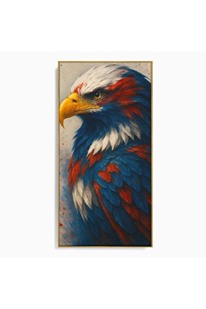 Luxcanva Tablou Canvas Pene de Foc si Gheata 50x100 cm cu Rama Auriu Pene de ...