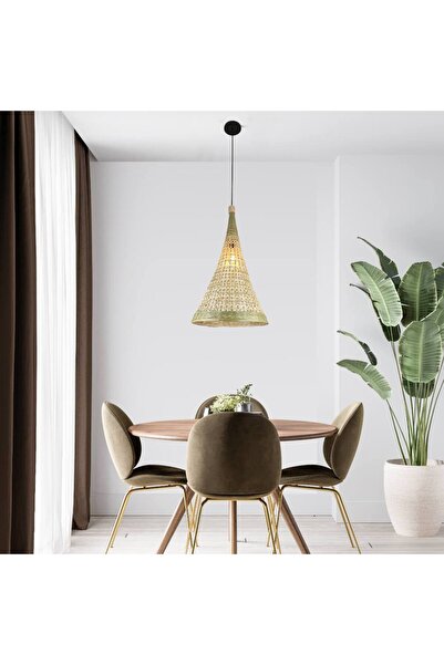 Generic Pendant Light | Natural Straw | E27 Base 1 Lamp | 45 cm | Ceiling-Mou...