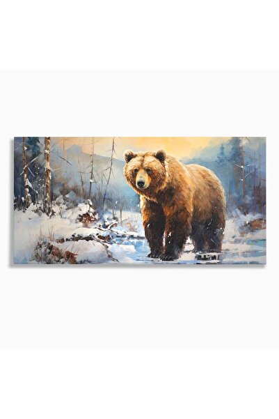 Luxcanva Tablou Canvas Paznicul Padurii Inzapezite 120x60 cm pe Sasiu Lemn Pa...
