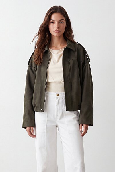 VAGGON Regular Fit Süet Ceket