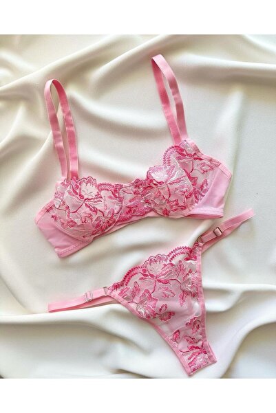 La Linaa Set de lenjerie intimă cu sutien fără cupă și cu sârmă - Lenjerie intimă pentru femei