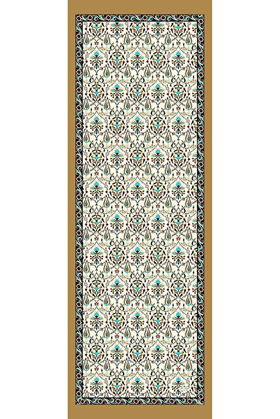 ARMANDA 100% Silk Satin Scarf - Gold - Cream