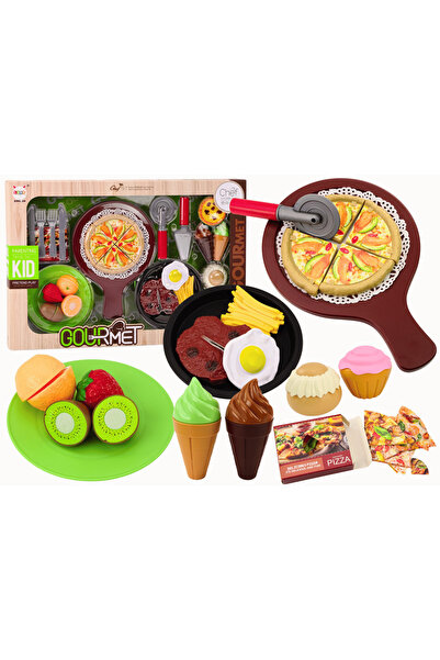 LEAN Set Fast Food Fructe Friptură Înghețată Accesorii Pizza Cartofi prăjiți ...