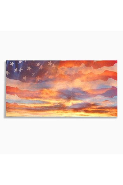 Luxcanva Tablou Canvas Apus American 100x50 cm pe Sasiu Lemn Apus American Ap...