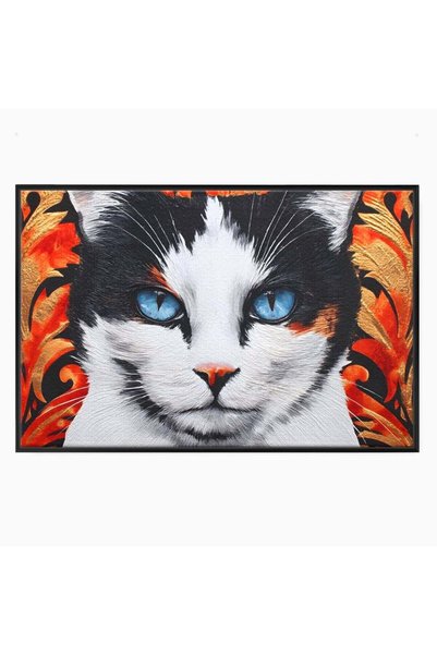 Luxcanva Tablou Canvas Ochi de Portelan cm cu Rama Negru Ochi de Portelan Pri...