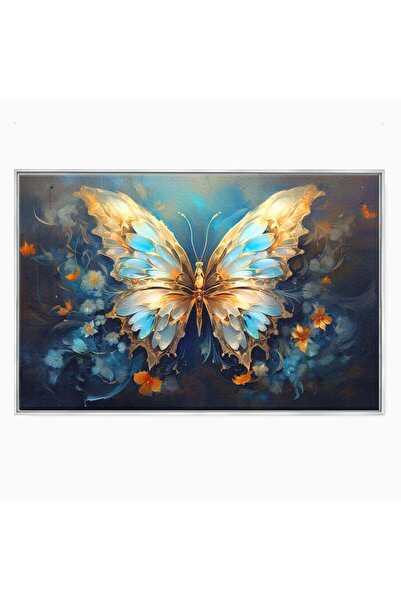 Luxcanva Tablou Canvas Magie Translucida 150x100 cm cu Rama Argintiu Magie Tr...