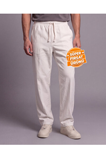 JANES Men's Comfortable Linen Trousers