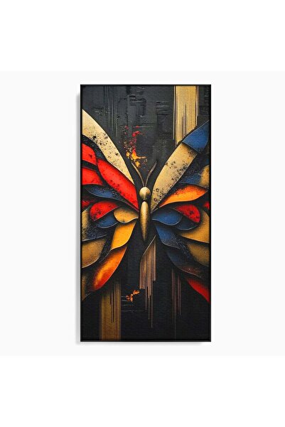 Luxcanva Tablou Canvas Piese de Zbor 70x140 cm cu Rama Negru Piese de Zbor Mo...