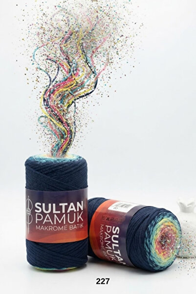 hobi dünyası evim 1 Piece Sultan Cotton Macrame Batik Hand Knitting Thread 25...