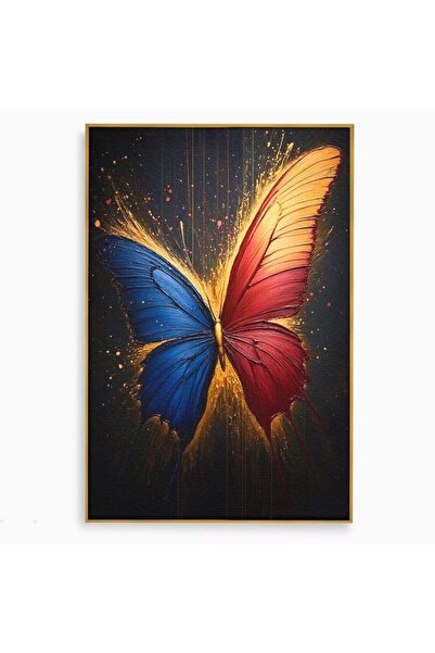 Luxcanva Tablou Canvas Scanteie Divina 80x120 cm cu Rama Auriu Scanteie Divin...