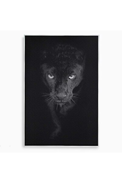 Luxcanva Tablou Canvas Intuneric Absolut 50x70 cm cu Rama Argintiu Intuneric ...