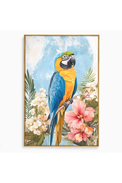 Luxcanva Tablou Canvas Perla Amazonului 70x100 cm cu Rama Auriu Perla Amazonu...