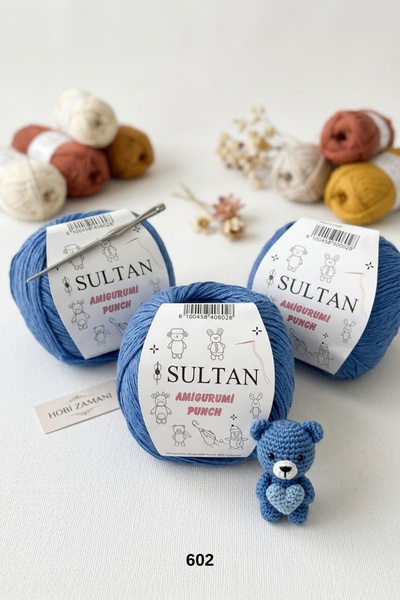 hobi dünyası evim 3 Pieces Sultan Amigurumi Knitting Yarn Toy 50 Grams 150 Me...