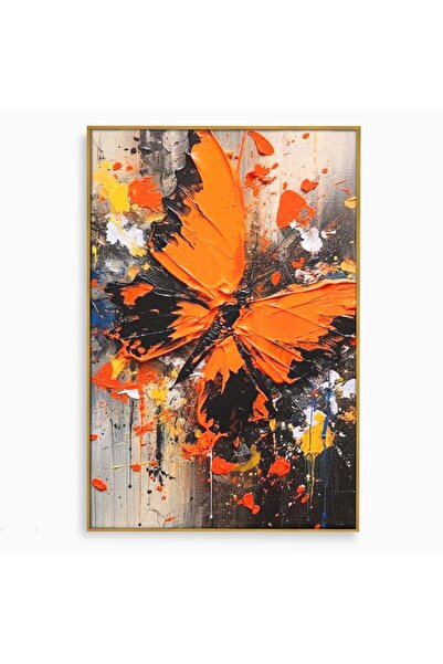 Luxcanva Tablou Canvas Metamorfoza Cromatica 40x60 cm cu Rama Auriu Metamorfo...