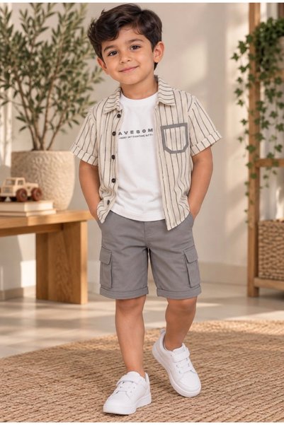 Generic Brand Stylish Gray 3-Piece Turkish Set