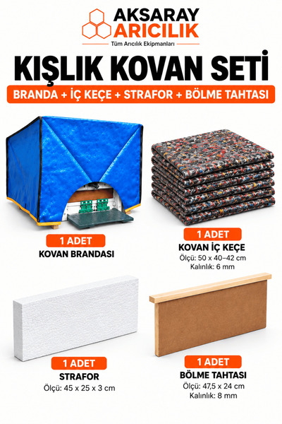 Aksaray Arıcılık Kışlık Arıcılık Seti Arı Kovanı Koruma Seti Branda İç Keçe S...
