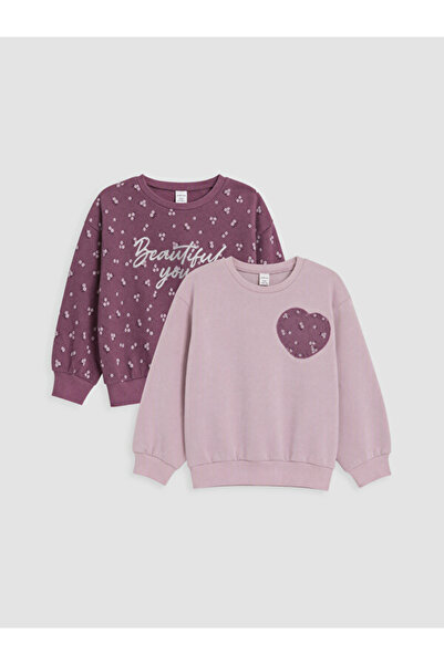 LC Waikiki Sparkling Choices Printed Girls' Thick Sweatshirt 2-Pack from Shin...