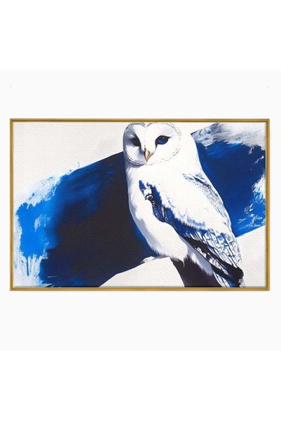 Luxcanva Tablou Canvas Contur de Gheata 150x100 cm cu Rama Auriu Contur de Gh...