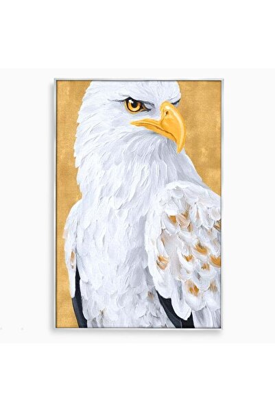 Luxcanva Tablou Canvas Aripa Sculptata 80x120 cm cu Rama Argintiu Aripa Sculp...