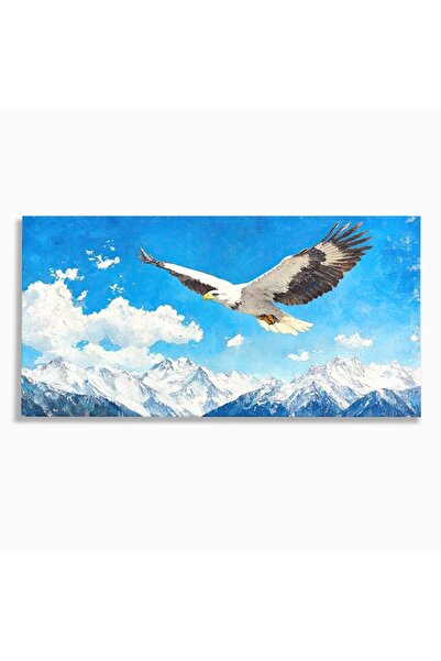 Luxcanva Tablou Canvas Singur printre Alpi 120x60 cm pe Sasiu Lemn Singur pri...