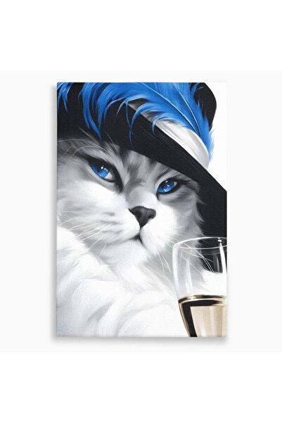 Luxcanva Tablou Canvas Contesa Felina 40x60 cm pe Sasiu Lemn Contesa Felina F...