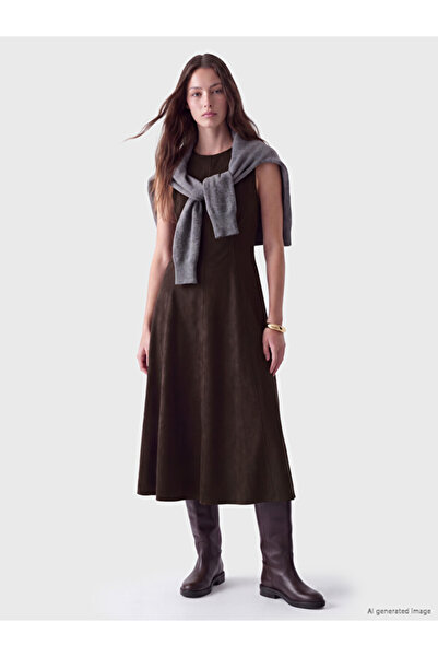LC Waikiki Quality Pieces from Çelebi Store a Plantation Suede Look Dress